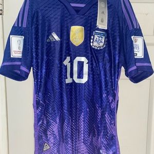 22 23 Argentina Messi 10 Player Large Away World Champion Package